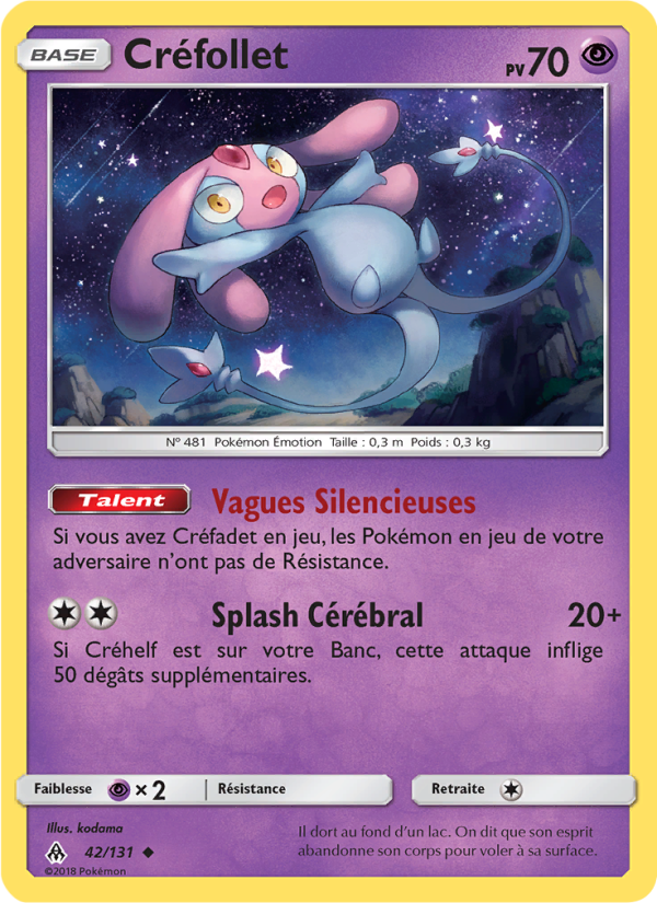 Créfollet 42 — Lumière Interdite (French Pokémon TCG card)
