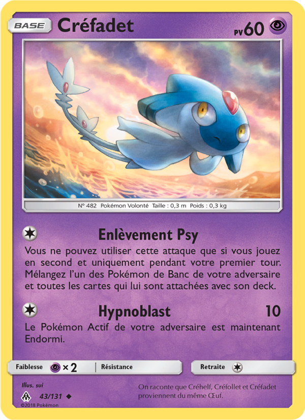 Créfadet 43 — Lumière Interdite (French Pokémon TCG card)