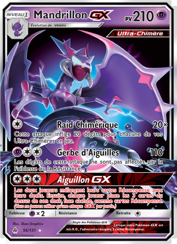Mandrillon GX 56 — Lumière Interdite (French Pokémon TCG card)