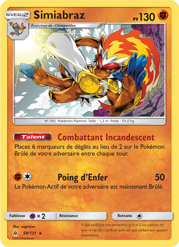 Simiabraz 59 — Lumière Interdite (French Pokémon TCG card)