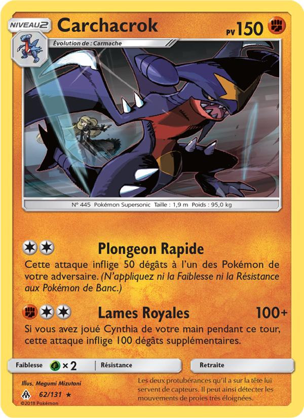 Carchacrok 62 — Lumière Interdite (French Pokémon TCG card)
