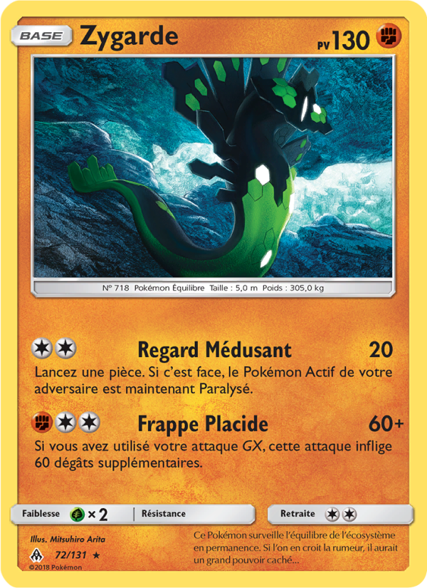 Zygarde 72 — Lumière Interdite (French Pokémon TCG card)