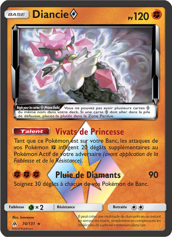 Diancie ◇ 74 — Lumière Interdite (French Pokémon TCG card)