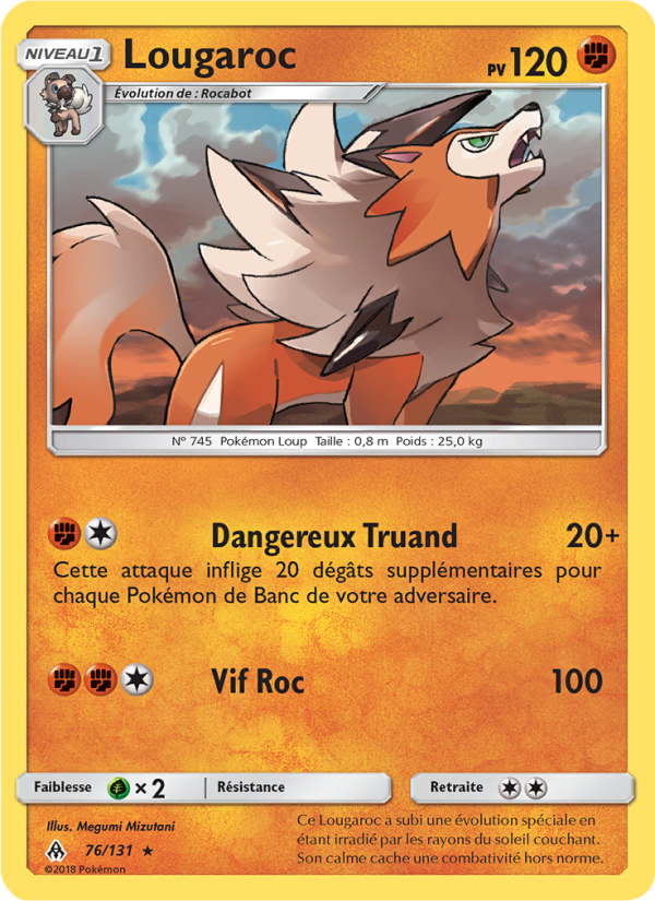Lougaroc 76 — Lumière Interdite (French Pokémon TCG card)