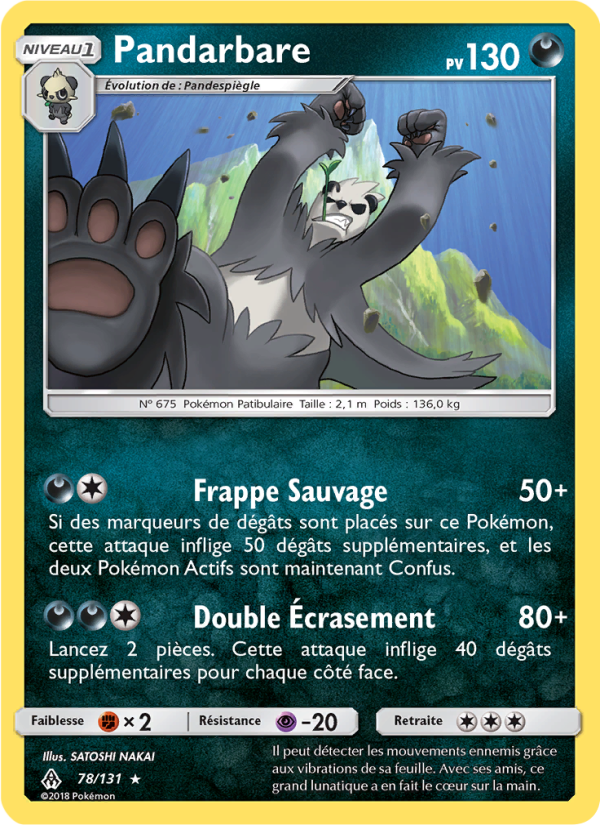Pandarbare 78 — Lumière Interdite (French Pokémon TCG card)