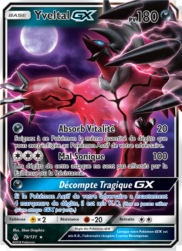Yveltal GX 79 — Lumière Interdite (French Pokémon TCG card)