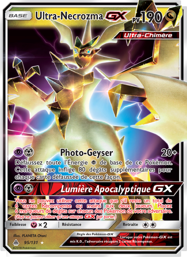 Ultra-Necrozma GX 95 — Lumière Interdite (French Pokémon TCG card)