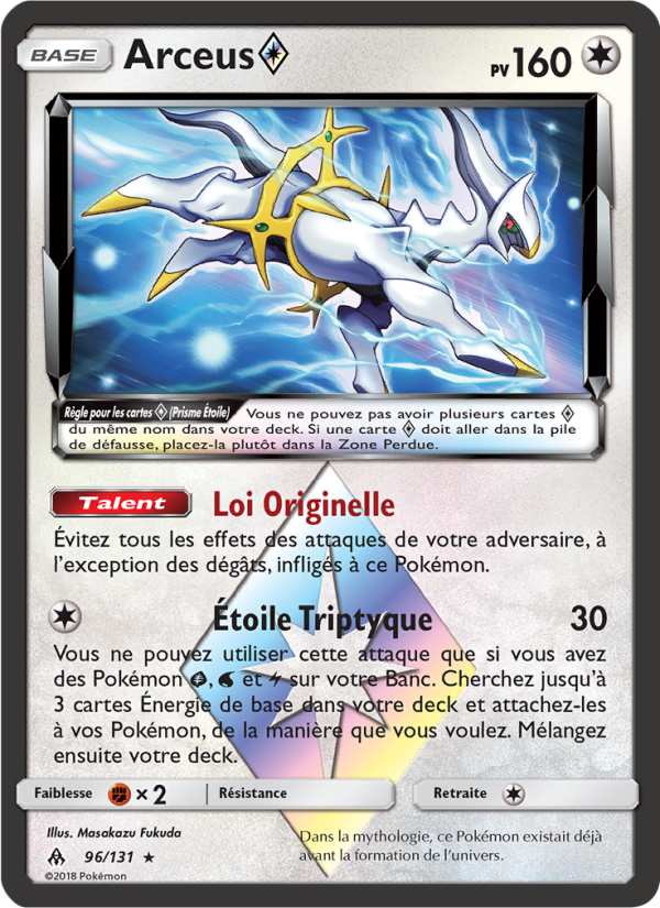 Arceus ◇ 96 — Lumière Interdite (French Pokémon TCG card)