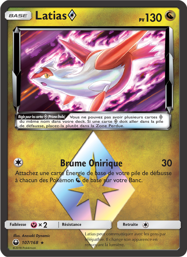 Latias ◇ 107 — Tempête Céleste (French Pokémon TCG card)