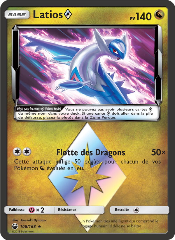 Latios ◇ 108 — Tempête Céleste (French Pokémon TCG card)