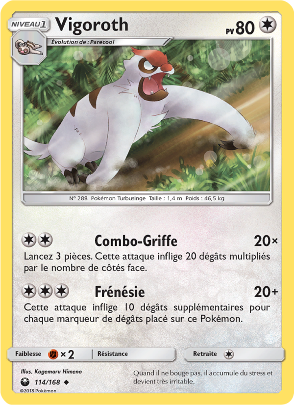 Vigoroth 114 — Tempête Céleste (French Pokémon TCG card)