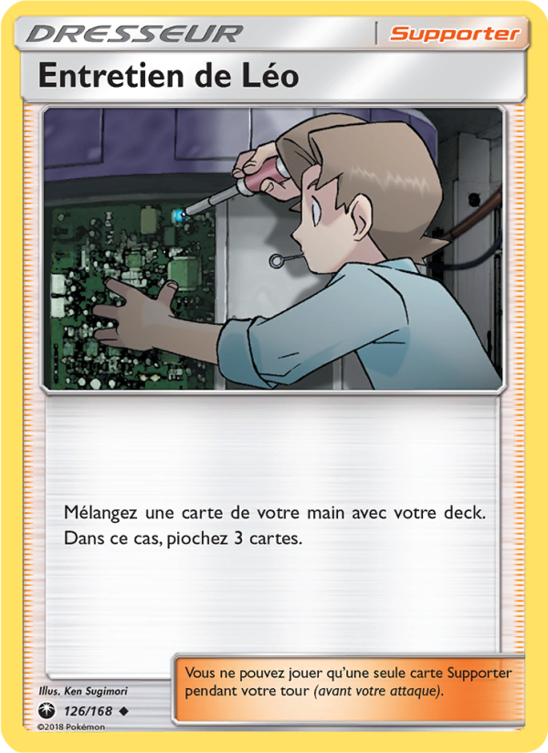 Entretien de Léo 126 — Tempête Céleste (French Pokémon TCG card)