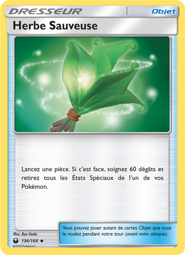 Herbe Sauveuse 136 — Tempête Céleste (French Pokémon TCG card)