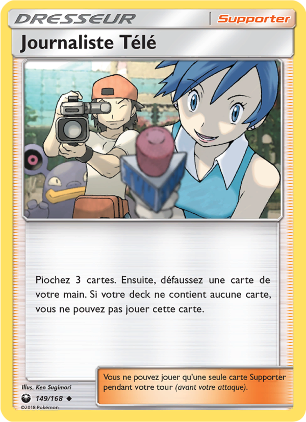 Journaliste Télé 149 — Tempête Céleste (French Pokémon TCG card)