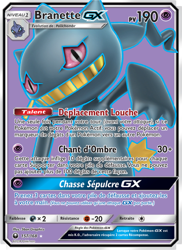 Branette GX 157 — Tempête Céleste (French Pokémon TCG card)