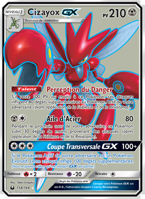 Cizayox GX 158 — Tempête Céleste (French Pokémon TCG card)
