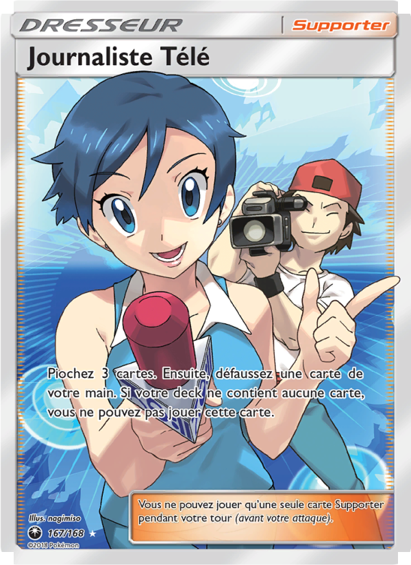 Journaliste Télé 167 — Tempête Céleste (French Pokémon TCG card)