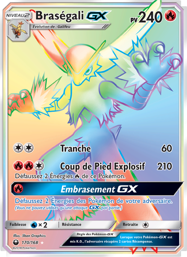 Braségali GX 170 — Tempête Céleste (French Pokémon TCG card)