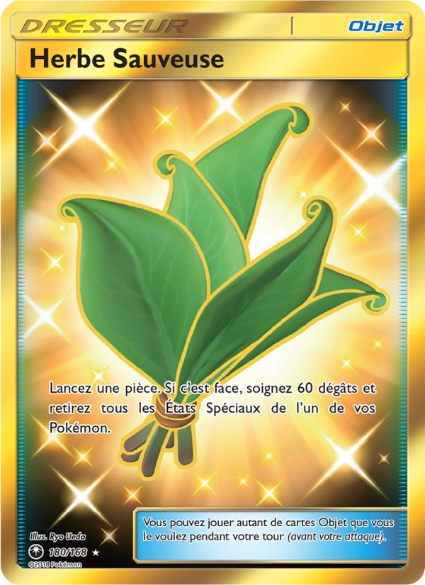 Herbe Sauveuse 180 — Tempête Céleste (French Pokémon TCG card)