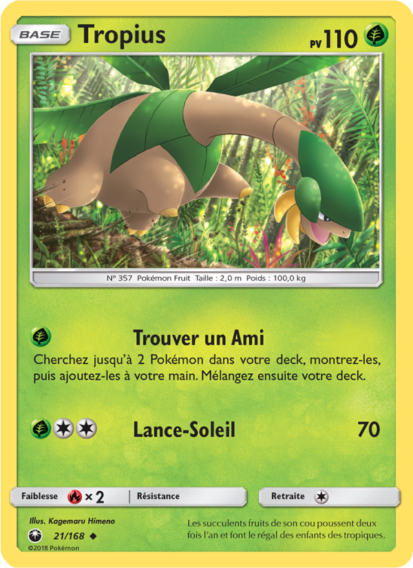 Tropius 21 — Tempête Céleste (French Pokémon TCG card)