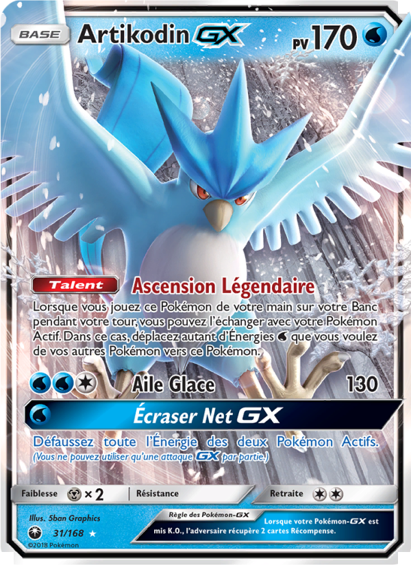 Artikodin GX 31 — Tempête Céleste (French Pokémon TCG card)