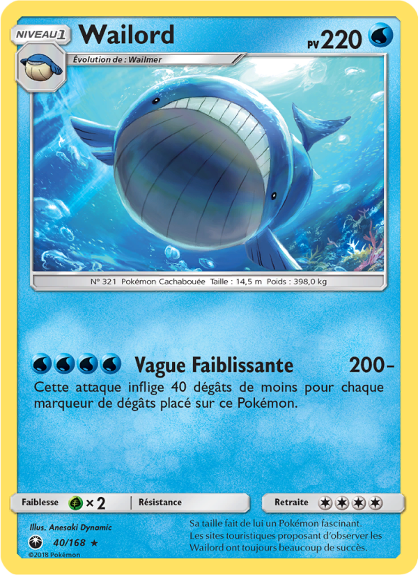 Wailord 40 — Tempête Céleste (French Pokémon TCG card)