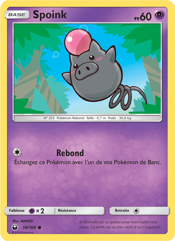 Spoink 59 — Tempête Céleste (French Pokémon TCG card)