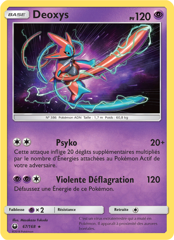 Deoxys 67 — Tempête Céleste (French Pokémon TCG card)