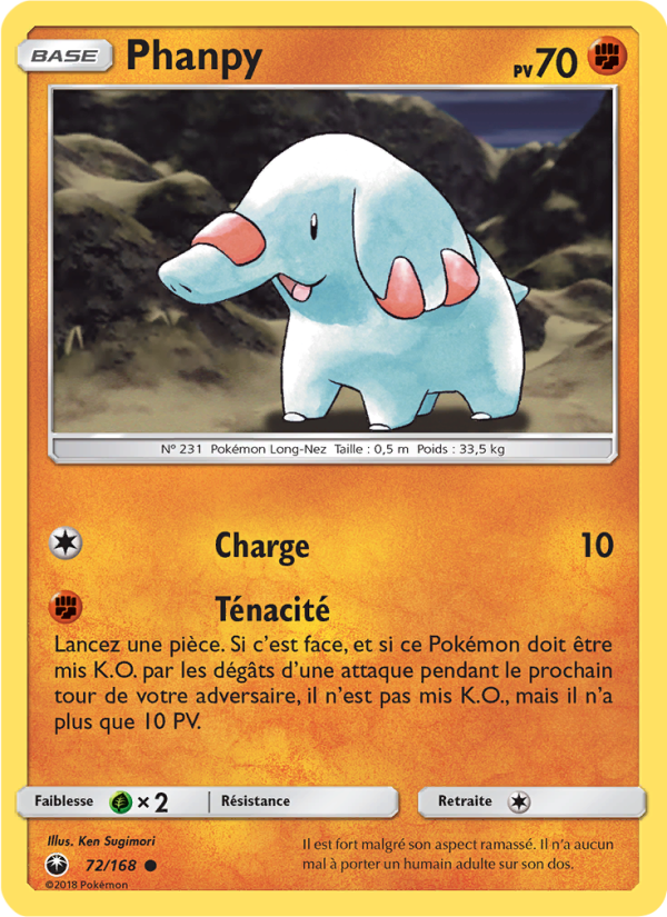 Phanpy 72 — Tempête Céleste (French Pokémon TCG card)