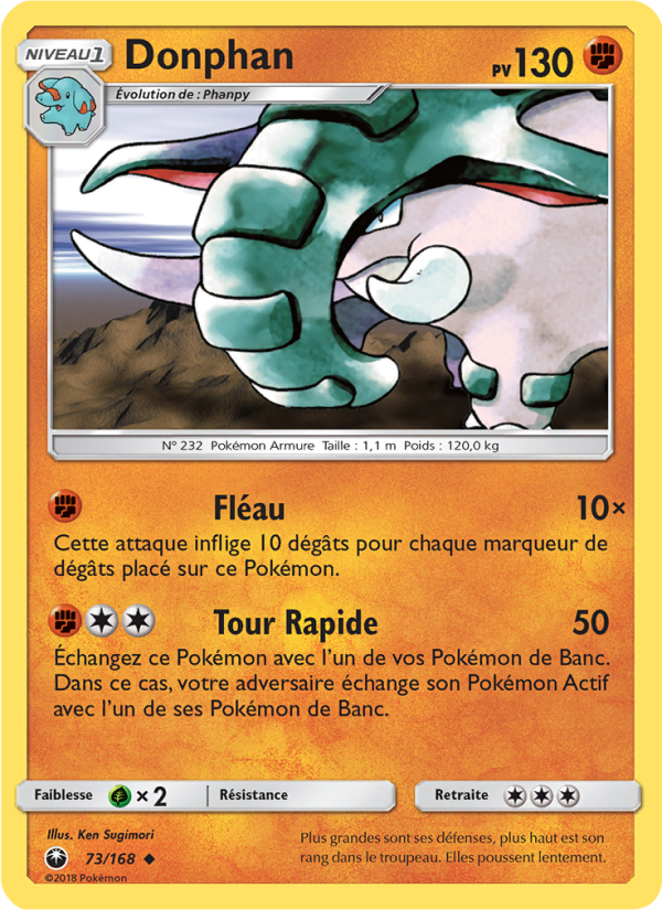 Donphan 73 — Tempête Céleste (French Pokémon TCG card)