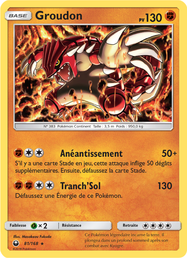 Groudon 81 — Tempête Céleste (French Pokémon TCG card)