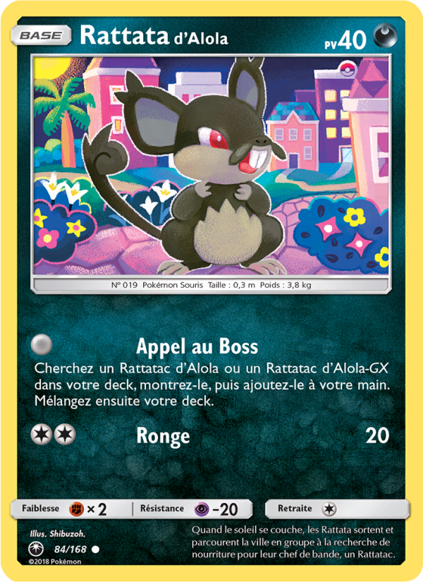 Rattata d’Alola 84 — Tempête Céleste (French Pokémon TCG card)