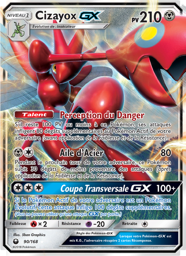 Cizayox GX 90 — Tempête Céleste (French Pokémon TCG card)