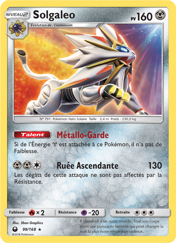 Solgaleo 99 — Tempête Céleste (French Pokémon TCG card)