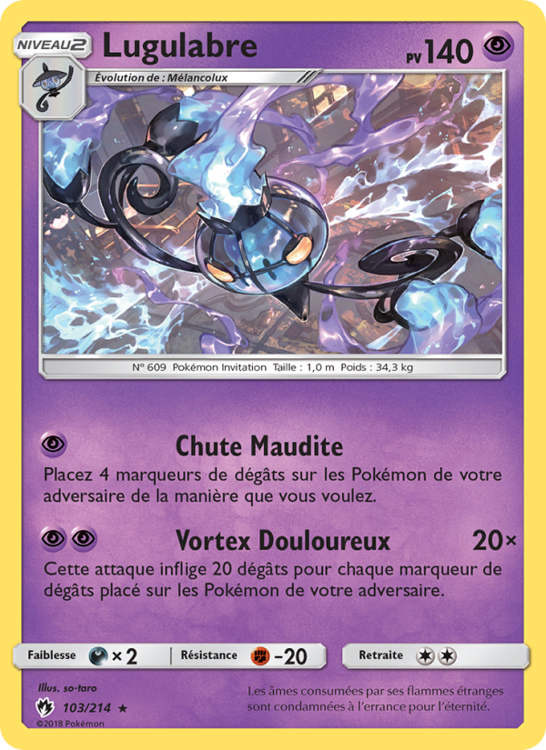 Lugulabre 103 — Tonnerre Perdu (French Pokémon TCG card)