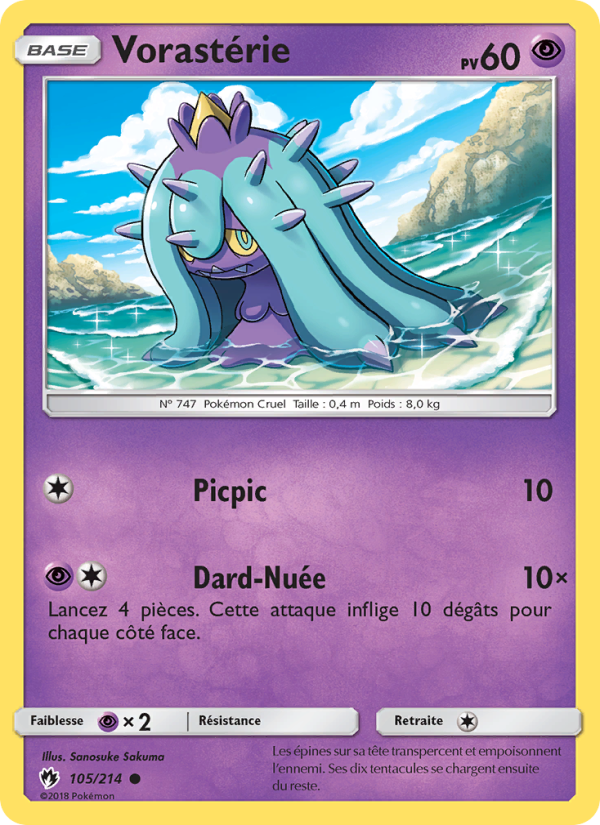 Vorastérie 105 — Tonnerre Perdu (French Pokémon TCG card)