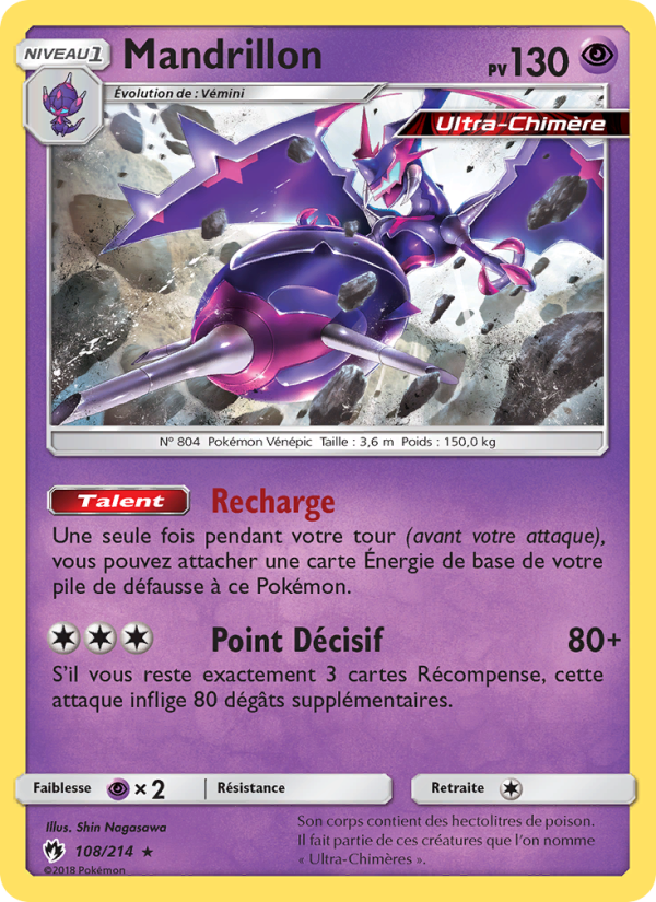 Mandrillon 108 — Tonnerre Perdu (French Pokémon TCG card)