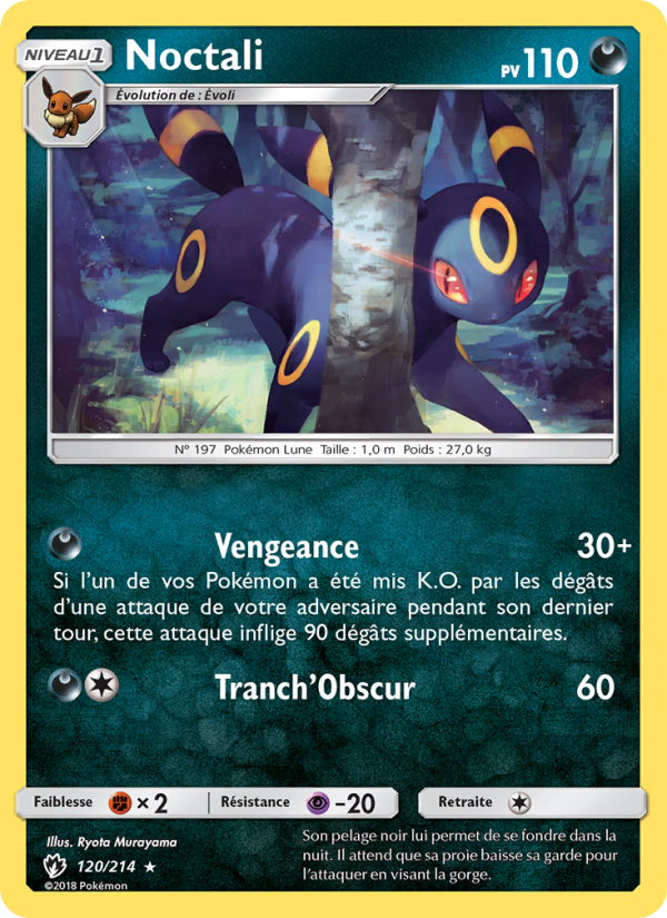 Noctali 120 — Tonnerre Perdu (French Pokémon TCG card)