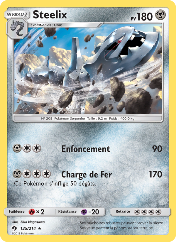 Steelix 125 — Tonnerre Perdu (French Pokémon TCG card)