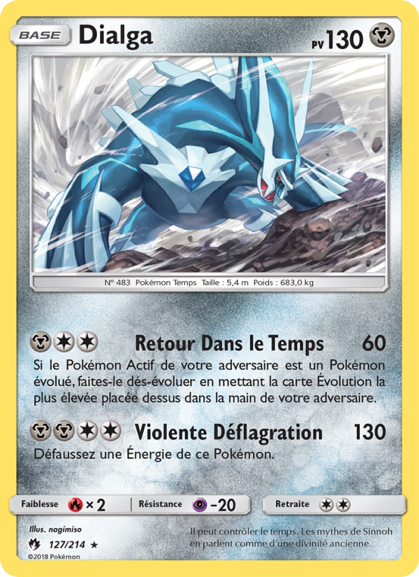 Dialga 127 — Tonnerre Perdu (French Pokémon TCG card)