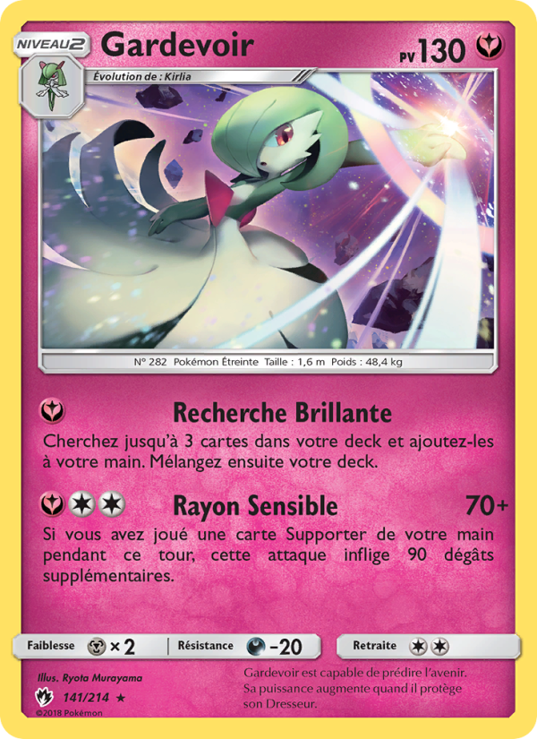 Gardevoir 141 — Tonnerre Perdu (French Pokémon TCG card)