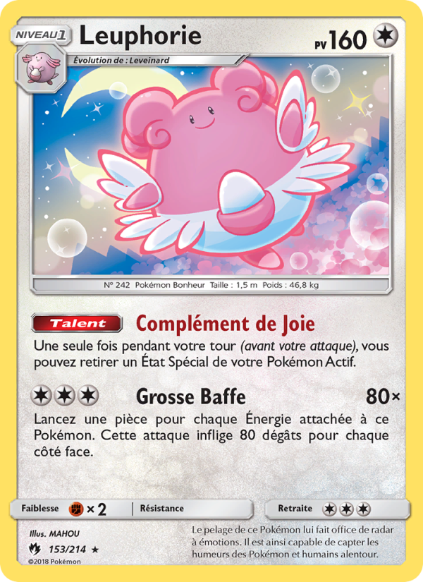Leuphorie 153 — Tonnerre Perdu (French Pokémon TCG card)