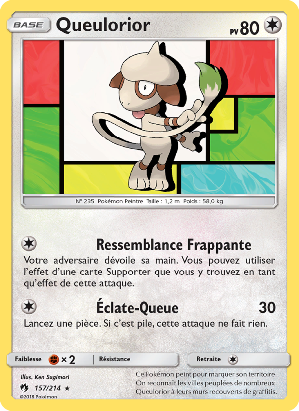 Queulorior 157 — Tonnerre Perdu (French Pokémon TCG card)
