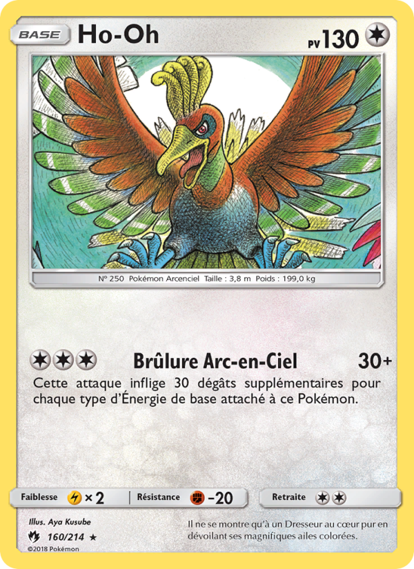 Ho-Oh 160 — Tonnerre Perdu (French Pokémon TCG card)