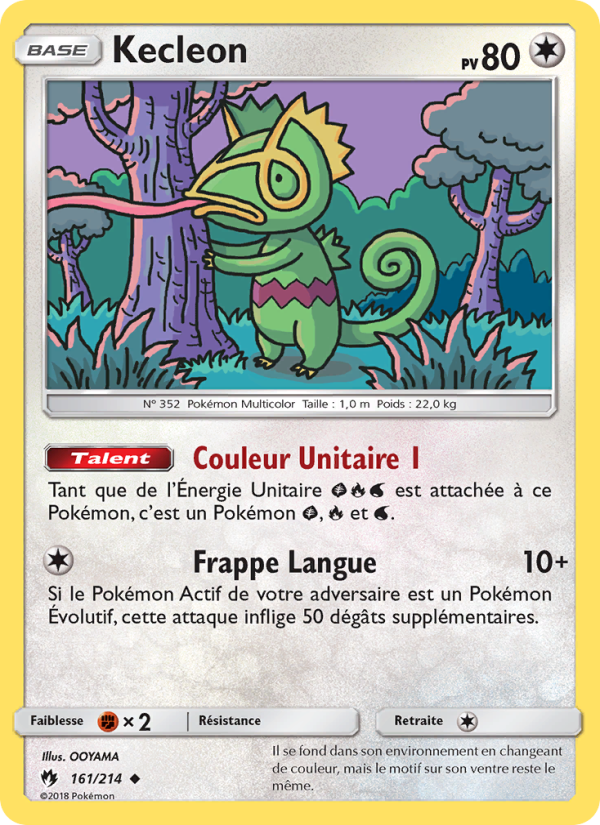 Kecleon 161 — Tonnerre Perdu (French Pokémon TCG card)