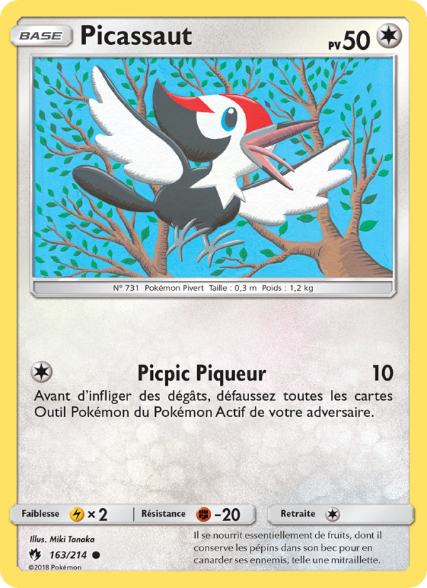 Picassaut 163 — Tonnerre Perdu (French Pokémon TCG card)