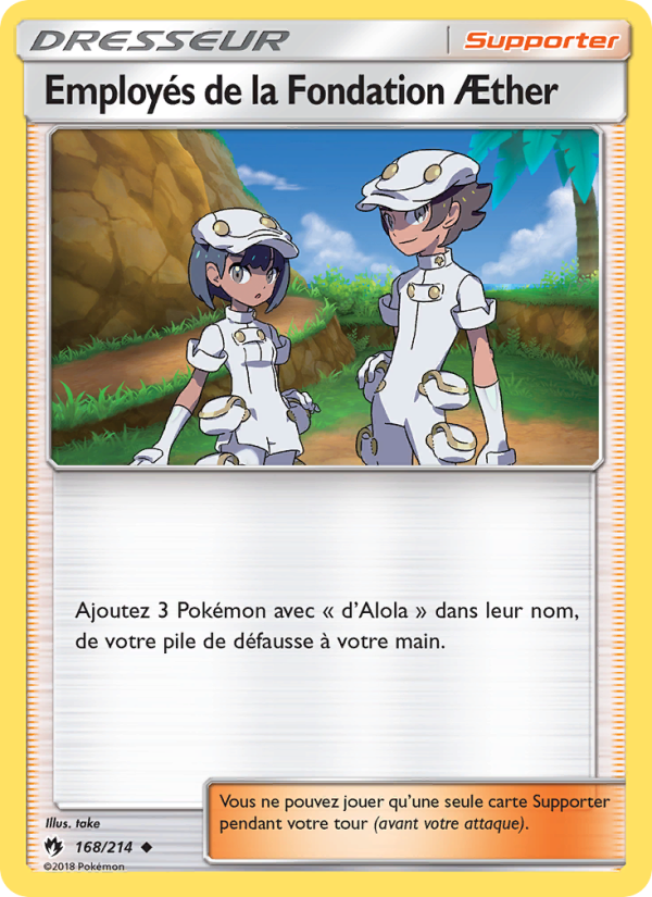 Employés de la Fondation Æther 168 — Tonnerre Perdu (French Pokémon TCG card)