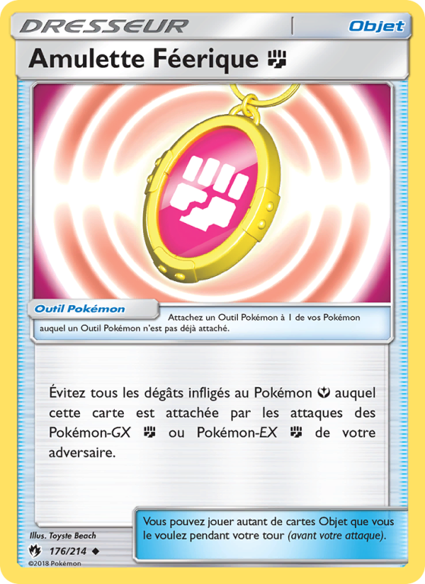 Amulette Féerique Fighting 176 — Tonnerre Perdu (French Pokémon TCG card)