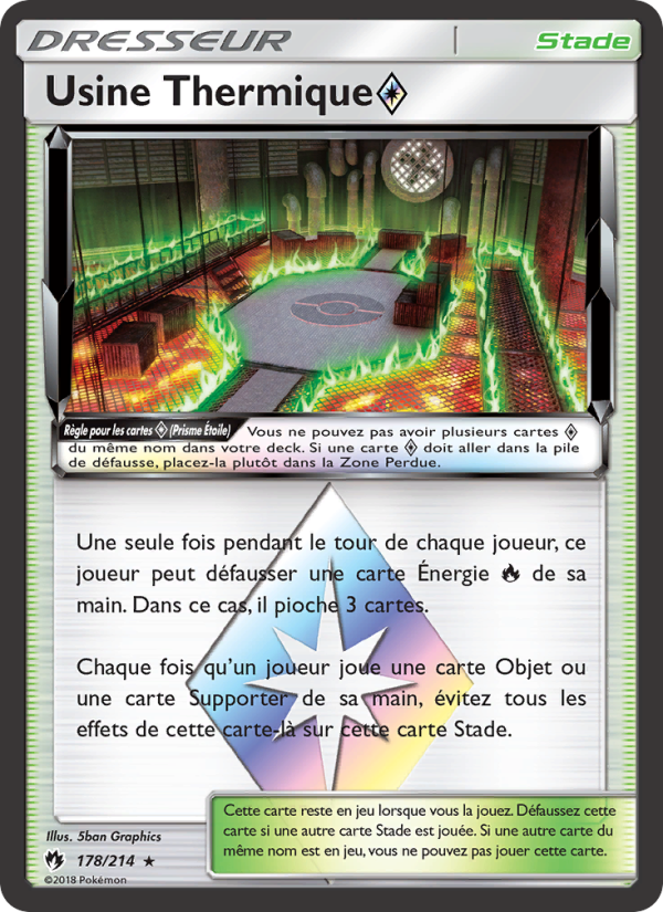 Usine Thermique ◇ 178 — Tonnerre Perdu (French Pokémon TCG card)