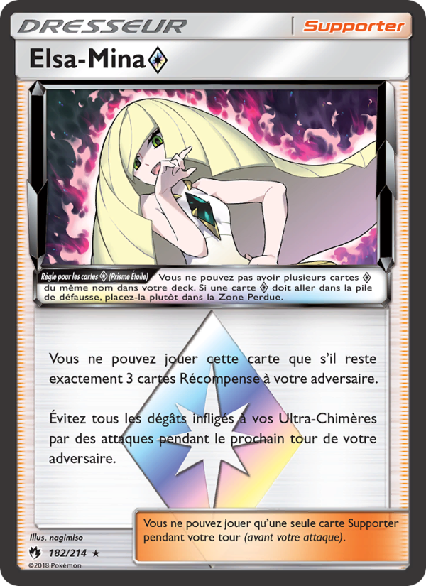 Elsa-Mina ◇ 182 — Tonnerre Perdu (French Pokémon TCG card)
